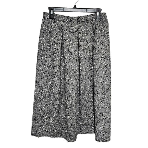 Vintage Carlisle Skirt Size 12 Wool Tweed Pleated Midi Office Professional - Picture 1 of 8